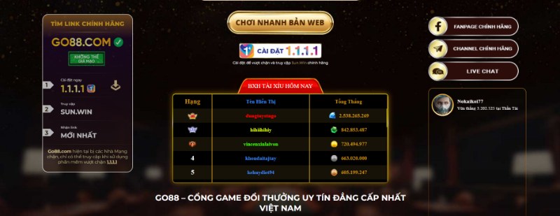 Nhabienkichtainang.com cung luôn khách quan và chính xác về cổng game Go88